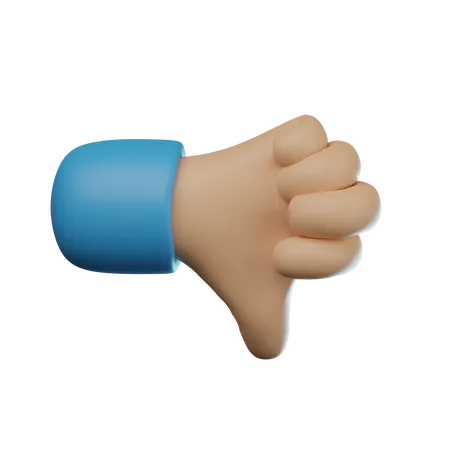Dislike Hand Gesture  3D Icon