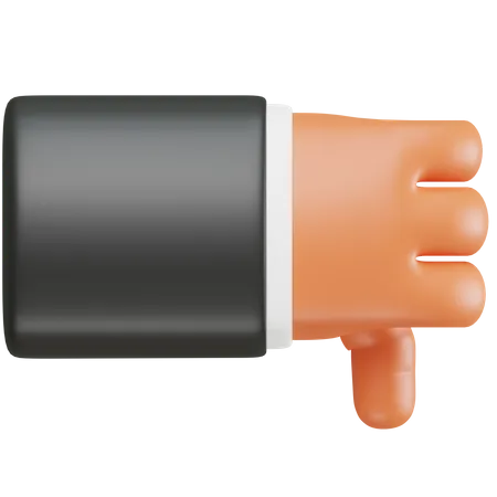 3 D Illustration With Hand Showing Dislike Hand Gesture 3D Icon