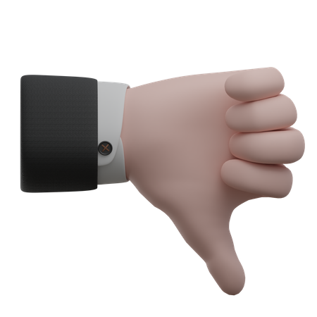 Dislike Hand Gestures  3D Icon