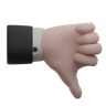3d dislike hand gestures logo