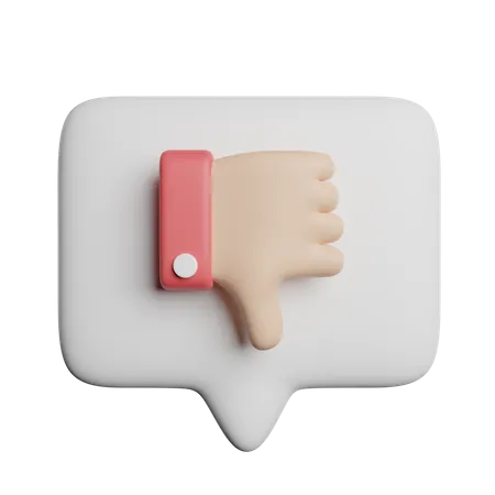 Dislike Hand Social Media 3D Icon