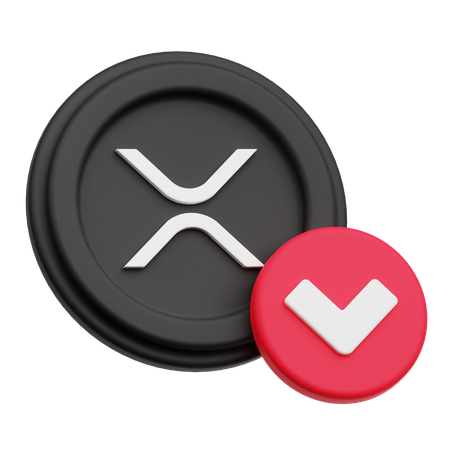 Disminuir la criptomoneda XRP  3D Icon