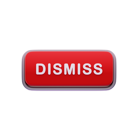 Dismiss button  3D Icon