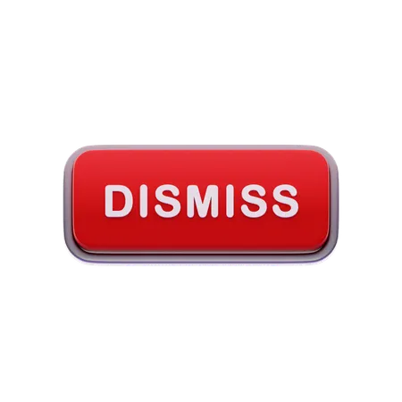 Dismiss button  3D Icon