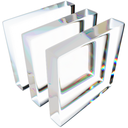 Art de dispersion de verre irisé  3D Icon