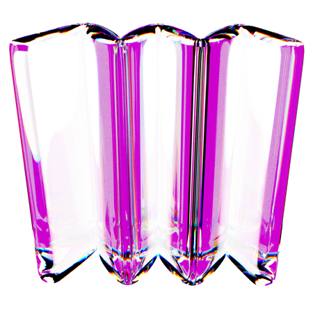 Dispersión de vidrio rosa abstracto  3D Icon