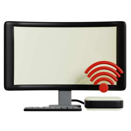 Display digital conectado ao computador  3D Icon