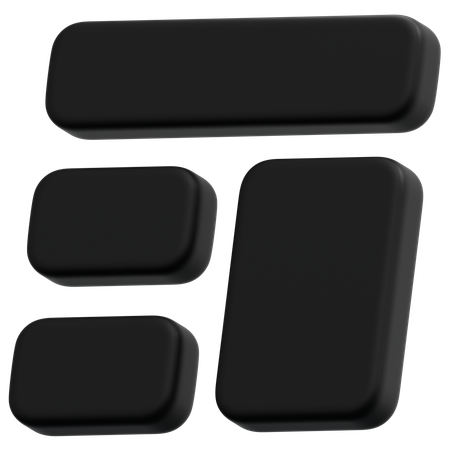 Disposition de la barre latérale sombre  3D Icon