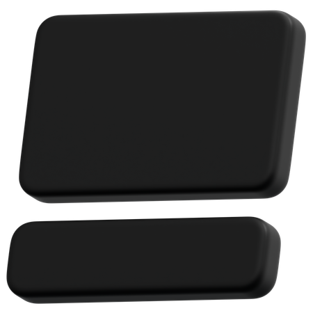 Disposition du pied de page sombre  3D Icon