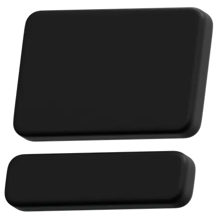 Disposition du pied de page sombre  3D Icon