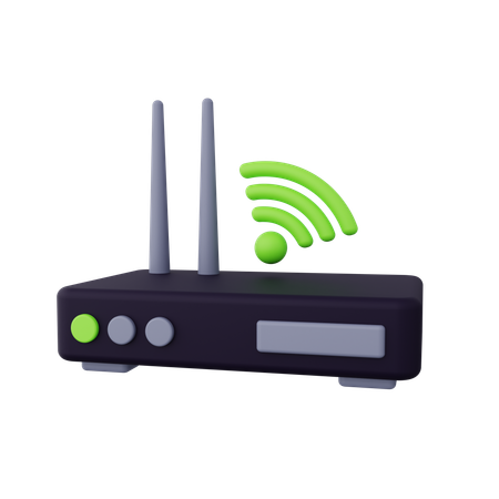 Dispositivo wi-fi  3D Icon