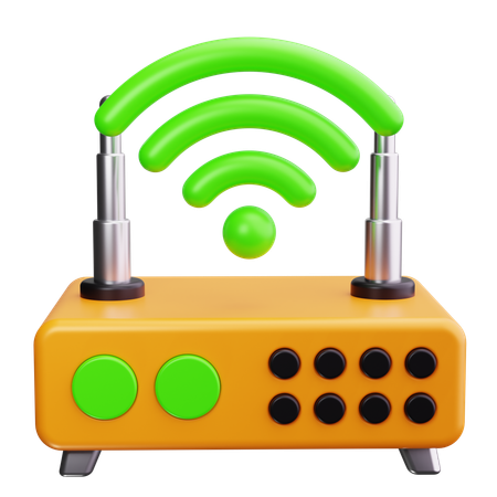 Dispositivo wi-fi  3D Icon