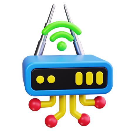 Dispositivo wifi  3D Icon