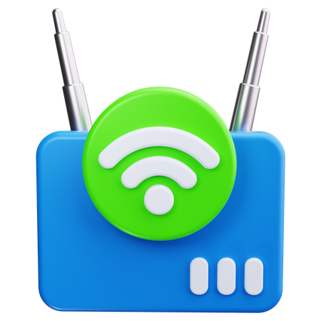 Dispositivo wi-fi  3D Icon