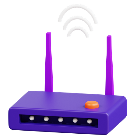 Dispositivo wi-fi  3D Icon