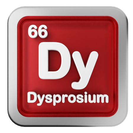 Disprósio tabela periódica  3D Icon