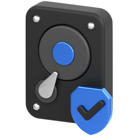 Disque dur avec bouclier  3D Icon