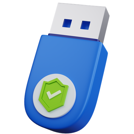 Disque Flash avec bouclier vert  3D Icon