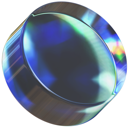 Formes de disques de verre circulaires  3D Icon