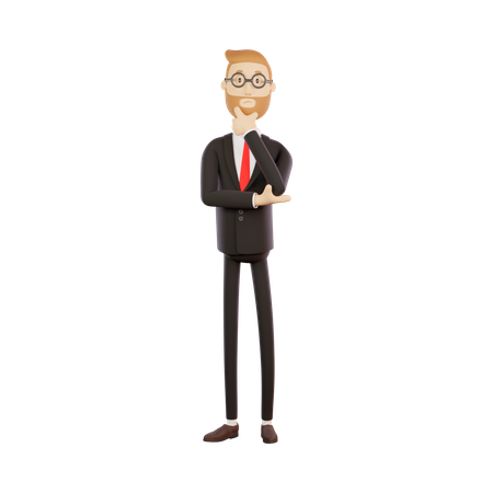 Dissatisfied Businessman  3D Illustration