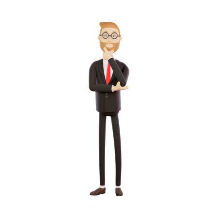 Dissatisfied Businessman 3D Illustration