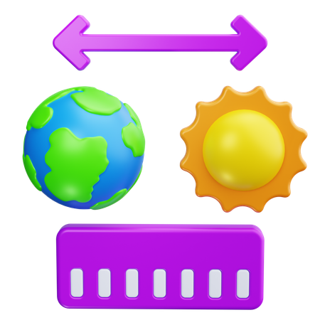 Distance  3D Icon
