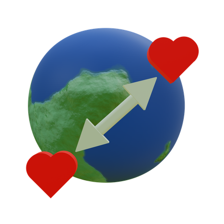 Amour à distance  3D Icon