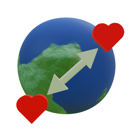 Distance Love  3D Icon