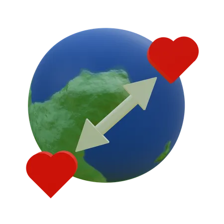 Distance Love  3D Icon