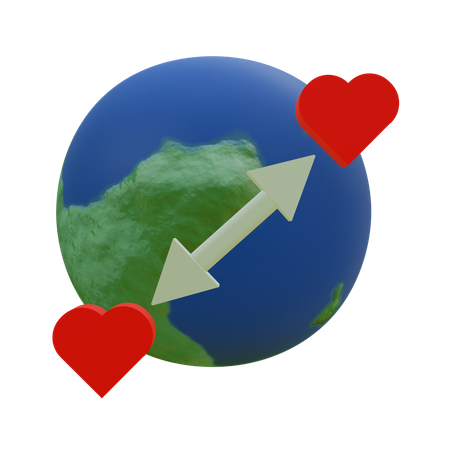 Distance Love  3D Icon