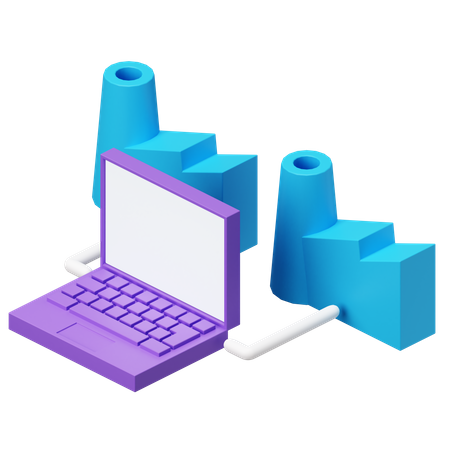 Distance Manufactures  3D Icon