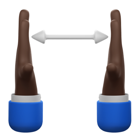 Distance Measurement Hands Gesture  3D Icon