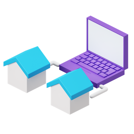 Distance Working  3D Icon