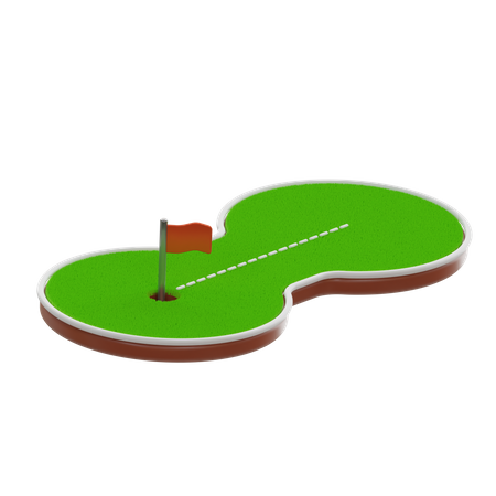 Distância de golfe  3D Icon
