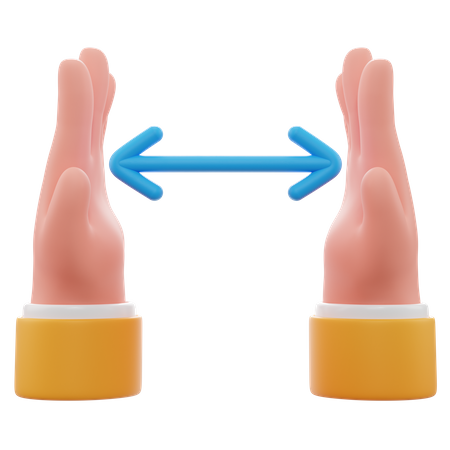 Distancia mostrando gesto de la mano  3D Icon