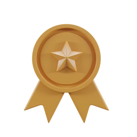 Distintivo de bronze  3D Icon