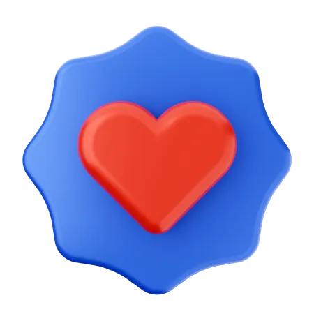 Distintivo de coração  3D Icon