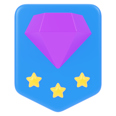 Distintivo de Diamante  3D Icon