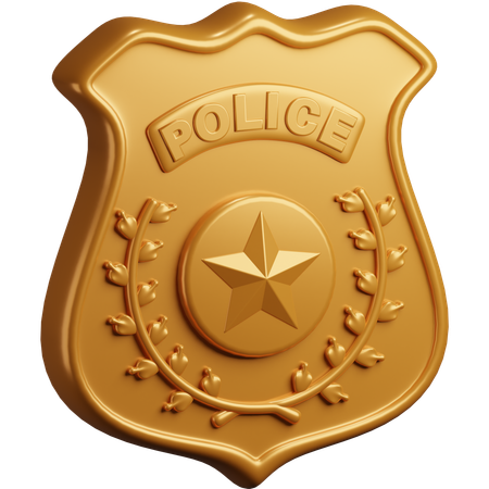 Distintivo de polícia  3D Icon