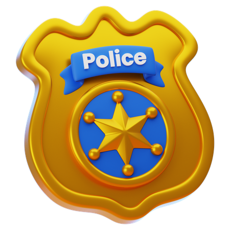 Distintivo de polícia  3D Icon
