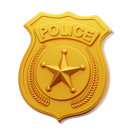 Distintivo de polícia  3D Icon