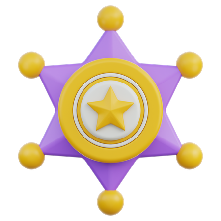 Distintivo de xerife 1  3D Icon