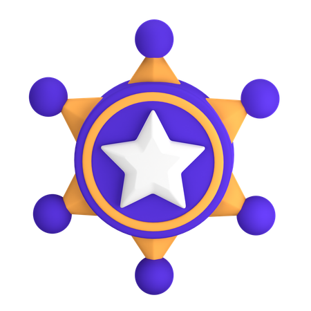 Distintivo de xerife  3D Icon