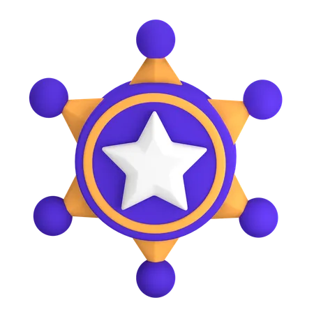 Distintivo de xerife  3D Icon