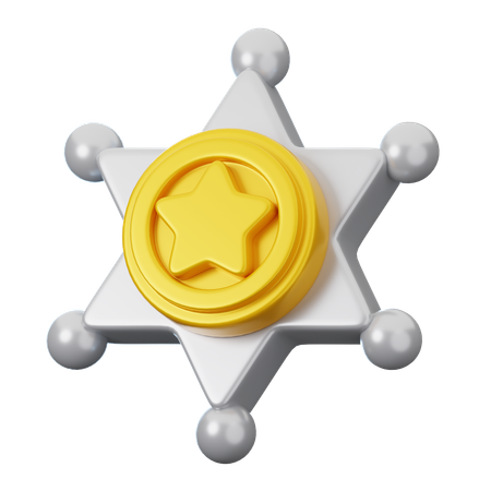 Distintivo de xerife  3D Icon