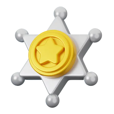 Distintivo de xerife  3D Icon