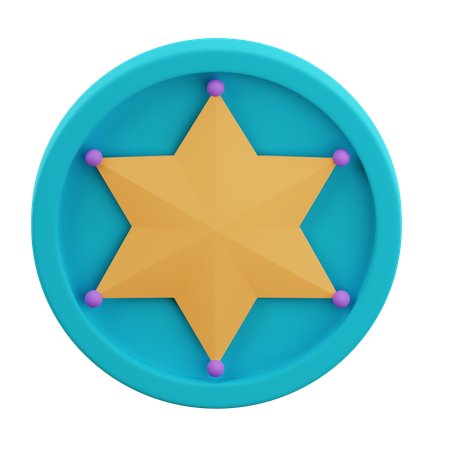 Distintivo de xerife  3D Icon