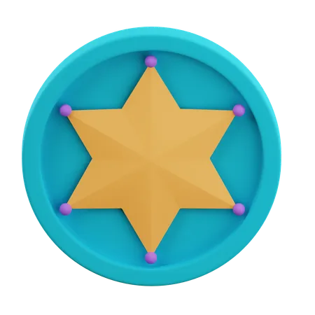Distintivo de xerife  3D Icon