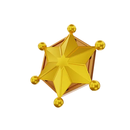 Distintivo de xerife  3D Icon