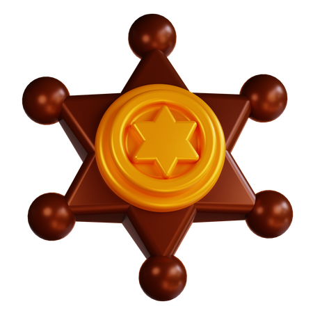 Distintivo de xerife  3D Icon